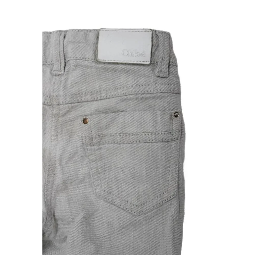 Chloe Girls Zipper Fly Straight Leg Jeans Gray Denim Size 4